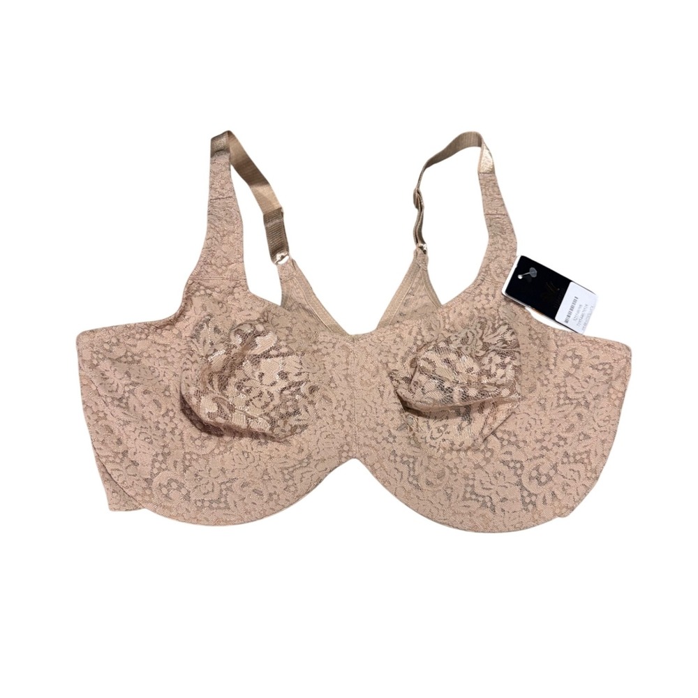Wacoal 65547 Halo Lace Full Figure Underwire‎ Bra Toast 40DD - Picture 2 of 4